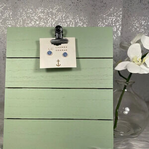 🆕 LC Lauren Conrad Silver & Blue Anchor Earrings